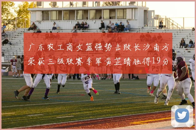 广东农工商女篮强势击败长沙南方荣获三级联赛季军黄芷晴独得19分助力胜利